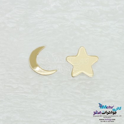 گوشواره طلا - طرح ماه و ستاره-SE0433